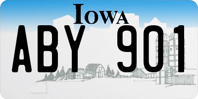 IA license plate ABY901