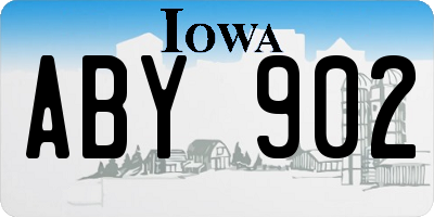 IA license plate ABY902