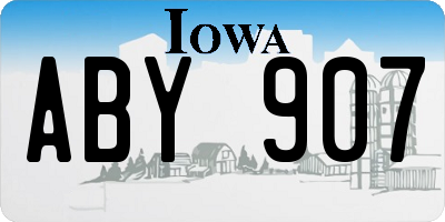 IA license plate ABY907