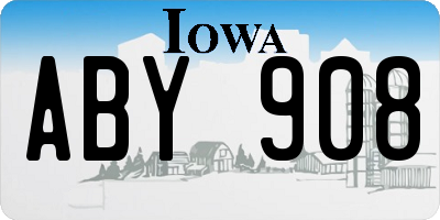 IA license plate ABY908