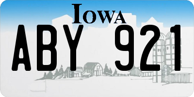 IA license plate ABY921