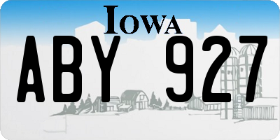 IA license plate ABY927