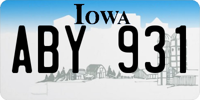 IA license plate ABY931