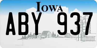 IA license plate ABY937