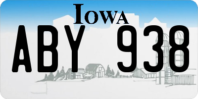 IA license plate ABY938