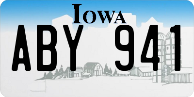 IA license plate ABY941