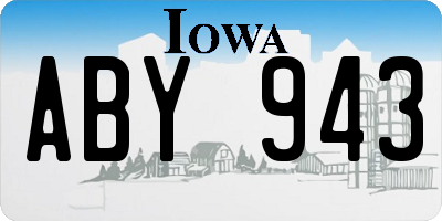 IA license plate ABY943