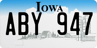 IA license plate ABY947