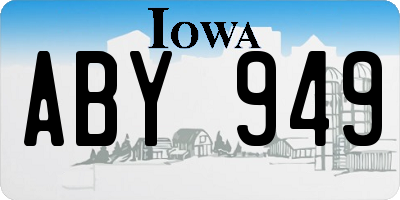 IA license plate ABY949