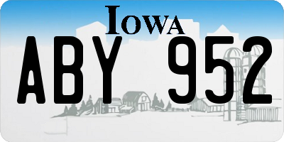IA license plate ABY952