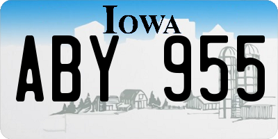 IA license plate ABY955