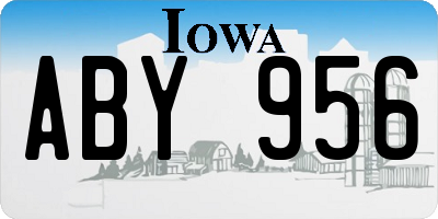 IA license plate ABY956