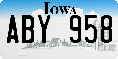 IA license plate ABY958