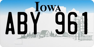 IA license plate ABY961