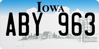 IA license plate ABY963