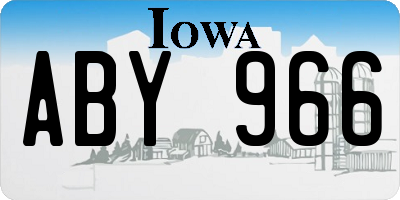 IA license plate ABY966