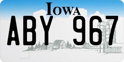IA license plate ABY967