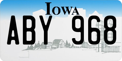 IA license plate ABY968