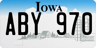 IA license plate ABY970