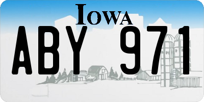 IA license plate ABY971