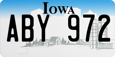 IA license plate ABY972