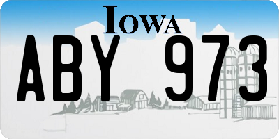 IA license plate ABY973