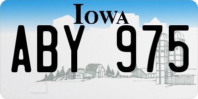 IA license plate ABY975