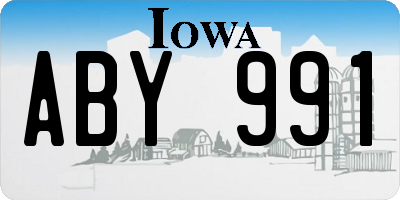 IA license plate ABY991