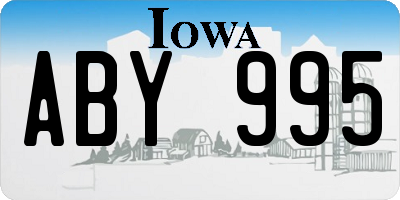 IA license plate ABY995