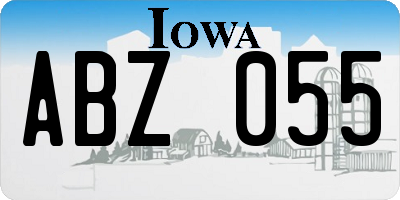 IA license plate ABZ055