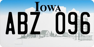 IA license plate ABZ096