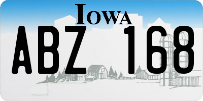IA license plate ABZ168