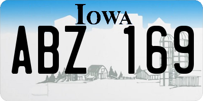 IA license plate ABZ169