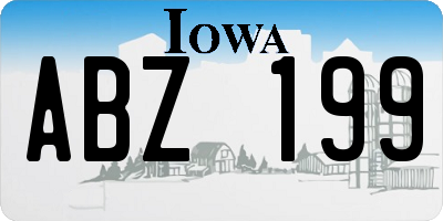 IA license plate ABZ199