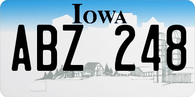 IA license plate ABZ248