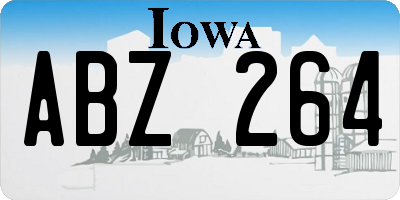 IA license plate ABZ264
