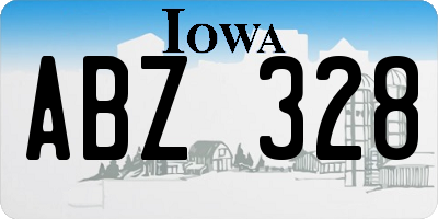 IA license plate ABZ328