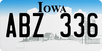 IA license plate ABZ336