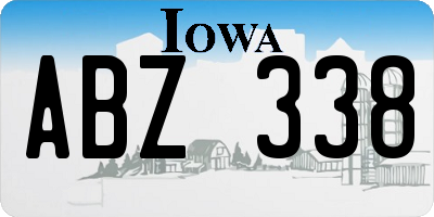 IA license plate ABZ338