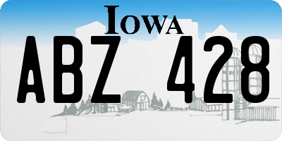 IA license plate ABZ428