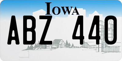 IA license plate ABZ440