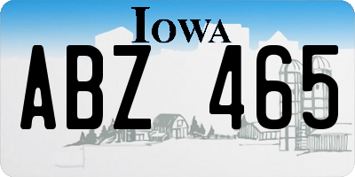 IA license plate ABZ465