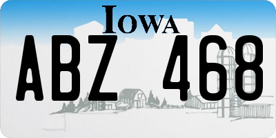 IA license plate ABZ468
