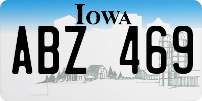 IA license plate ABZ469