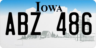IA license plate ABZ486