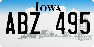 IA license plate ABZ495