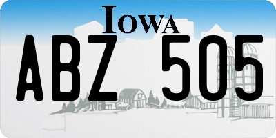 IA license plate ABZ505