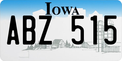 IA license plate ABZ515
