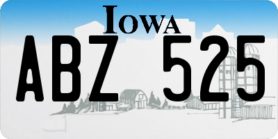 IA license plate ABZ525