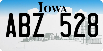 IA license plate ABZ528